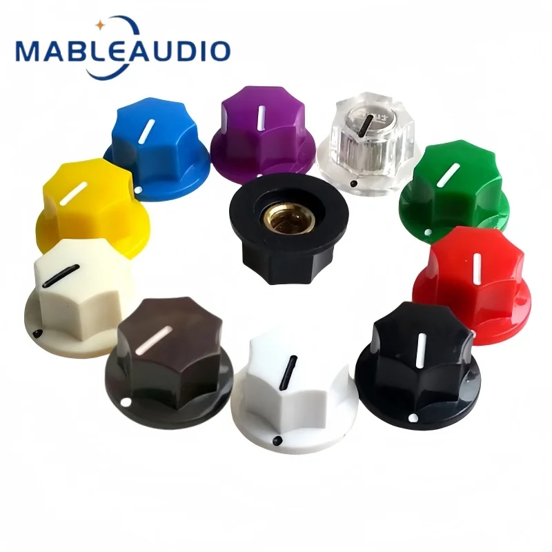 5PCS 15x10MM ABS Plastic Knob For Guitar AMP Effect Pedal Stomp Box Overdrive Radio Speaker Knob Hole 6.4MM