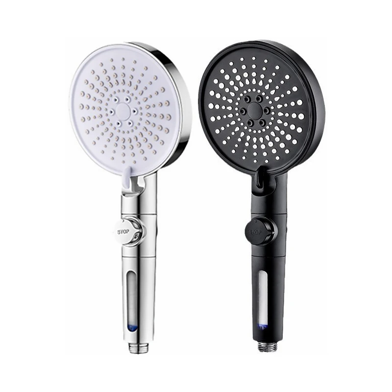 1pcs Handheld Shower Head for Bathroom Adjustable Pressure Boost Enlarged Handheld Panel For Bathroom Home Shower Head 6-Speed