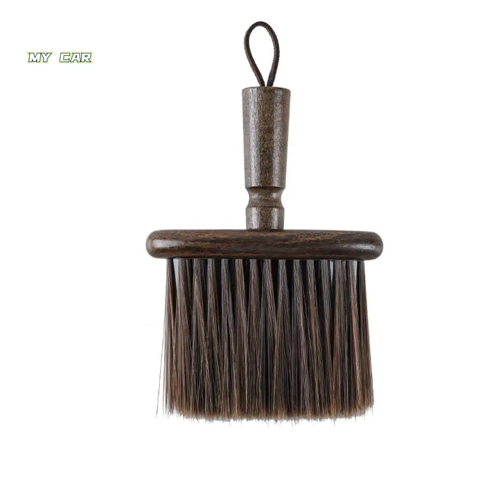 

Wooden Coffee Cleaning Brush Soft Bristles Powder Dusting Keyboard Brush Multifunctional Crank Handle Dust Removal Brush
