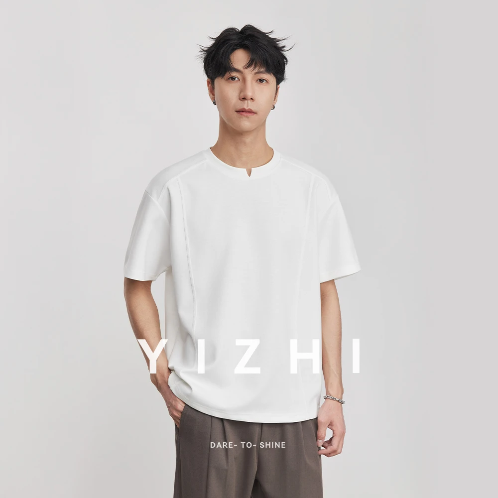 

Heavyweight 260g Mamba Cotton Solid Color Minimalist T-Shirt 2026 Summer Crew Neck Loose Fashion All-match Trendy Short Sleeve