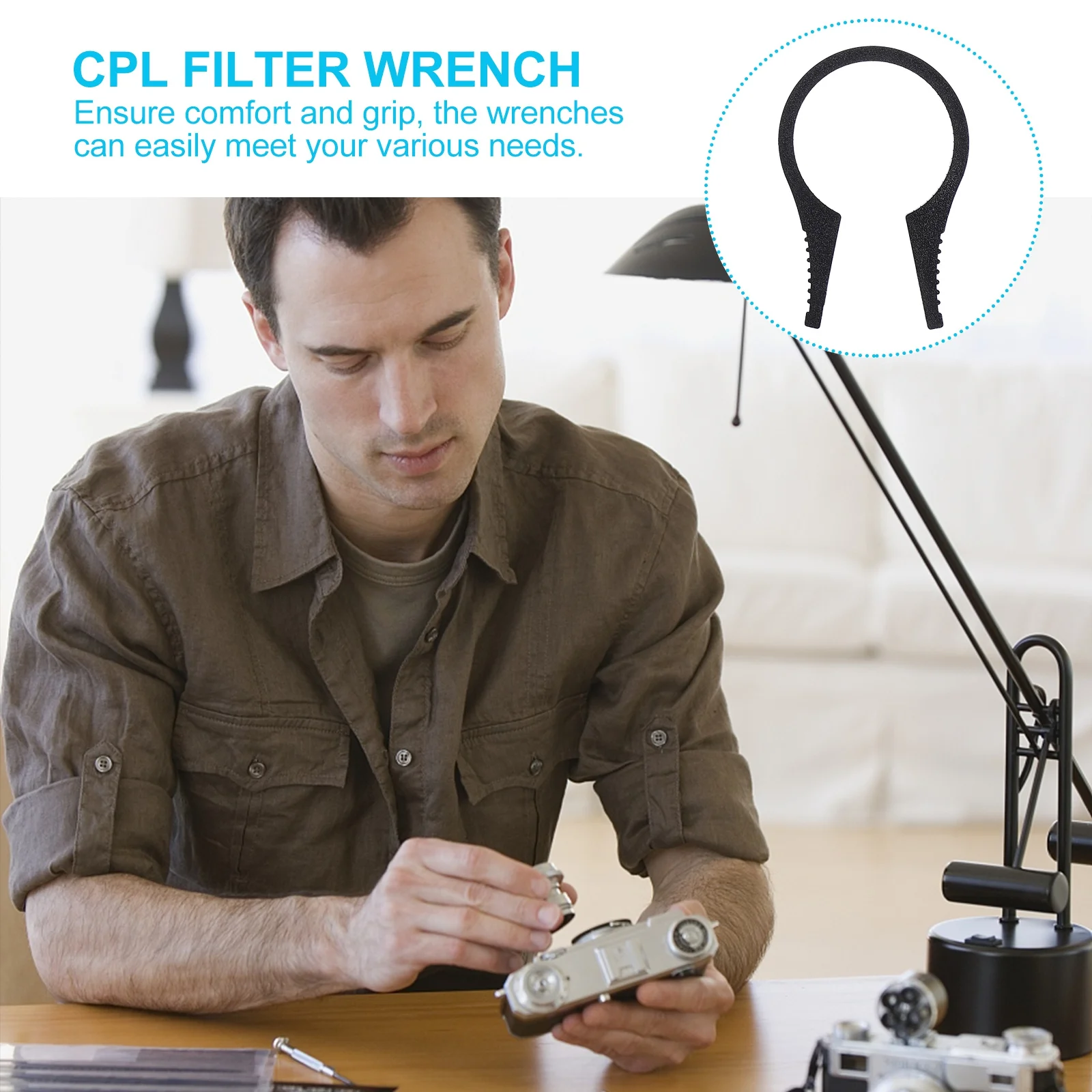 

4Pcs Lens Wrench for Camera Filter Removal Strong Non Deformable Wrench for 55-77Mm Uv Cpl Nd Filters Repair Accessory