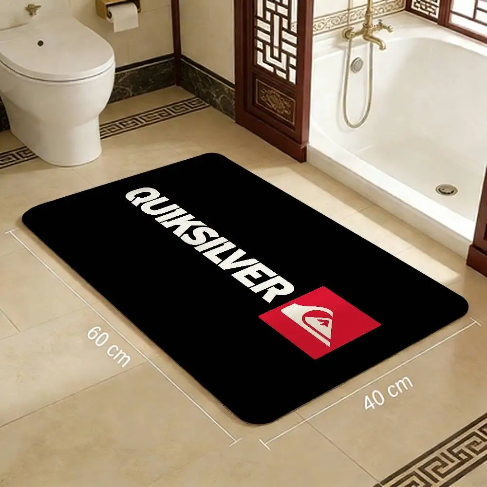Alfombra de puerta de moda de la marca Surf Q-Quiksilver, alfombrillas antideslizantes más baratas para sala de estar moderna, alfombrillas impresas para cabecera de cama
