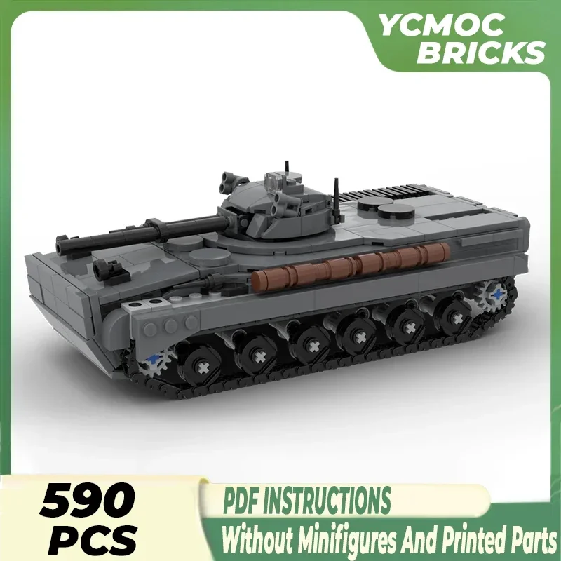 Modelo de arma militar Moc, ladrillos de construcción BMP 3, tecnología de tanque militar, bloques modulares, regalos, juguetes de Navidad, conjuntos DIY de montaje