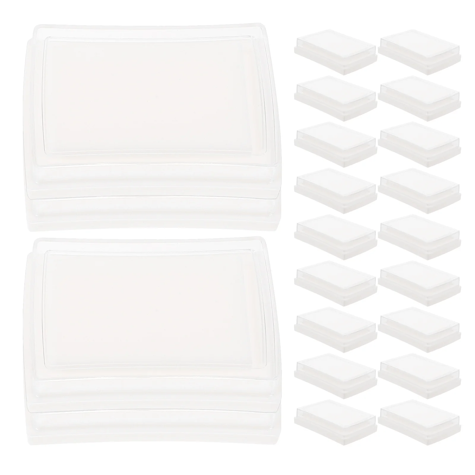 20Pcs Blank Stamp Ink Pad Refillable High-Density Sponge Ink Pads for DIY Crafting Office Scrapbooking Stamping