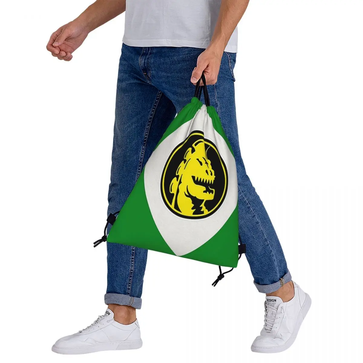 Dragonzord Backpacks Casual Portable Drawstring Bags Drawstring Bundle Pocket Sports Bag Book Bags For Man Woman School image 4
