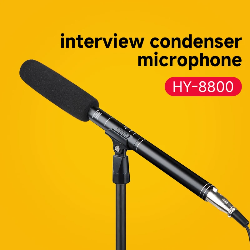 

HY-8800 Professional Shotgun Microphone Voice Recorder Audio Interface Home Studio for Canon Nikon Sony Filmmaking Interviews