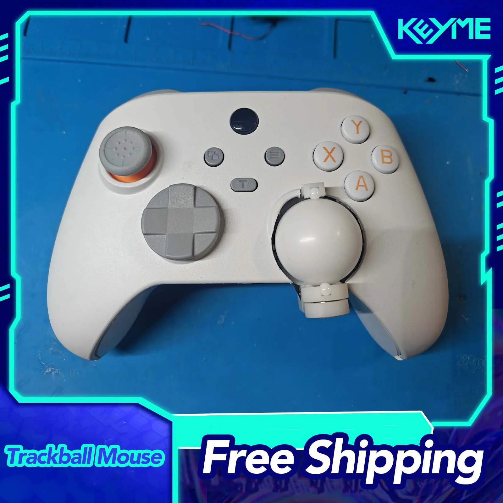 Wired Trackball Mouse Gamepad with Gyroscope, DIY Controller for Mobile/PC FPS Games, Programmable for Game Mapping