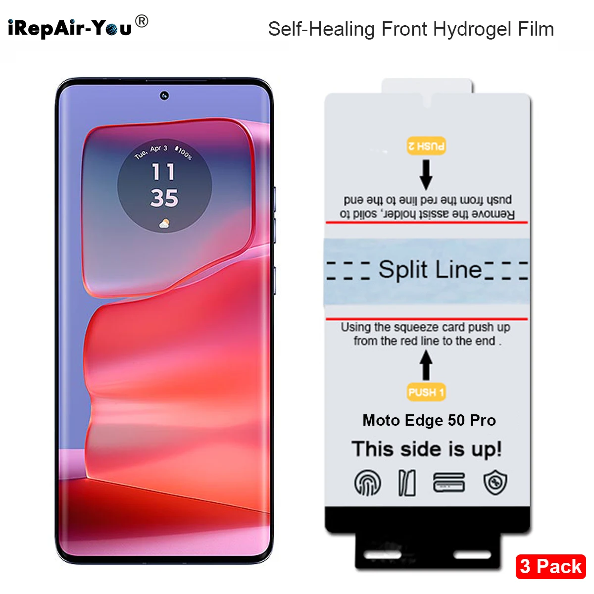 

3Pcs HD Hydrogel Film For Moto Edge 50 Neo Pro Motorola Edge 60 Pro Style 50 Fusion Ultra Edge Plus G54 G24 Screen Protector