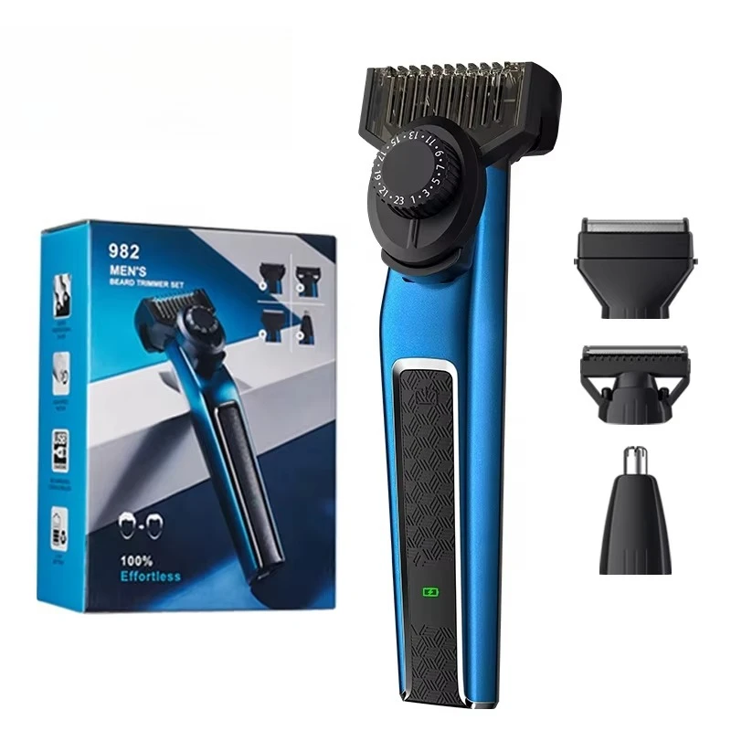 

Youpin 982 Men Beard Trimmer Set Hair Shaver Body Groomer Skin Well 4 in 1 Grooming Kit Rechargeable Suit for Men