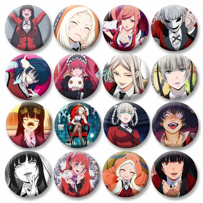 

Creative Anime Kakegurui Soft Button Pins Cartoon Girls Enamel Badges DIY Backpack Clothing Hat Badge Accessories Souvenir Gifts