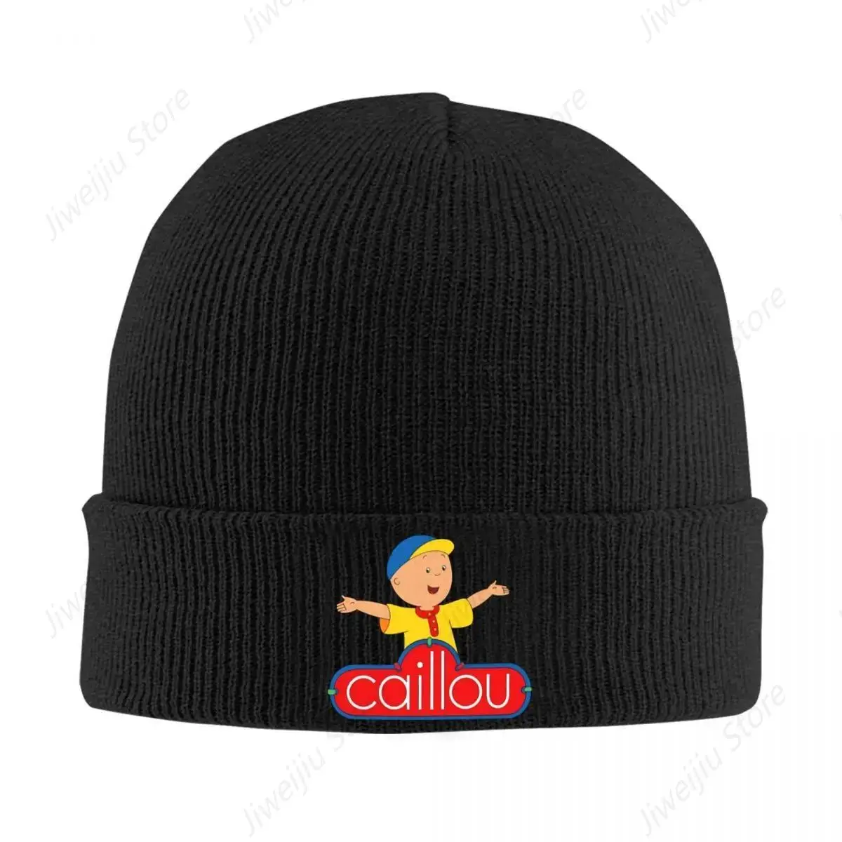 Caillou Funny Cartoon Beanie Hats Fashion Caps Unisex Adult Outdoor Skullies Beanies Autumn Winter Graphic Elastic Beanie Hats