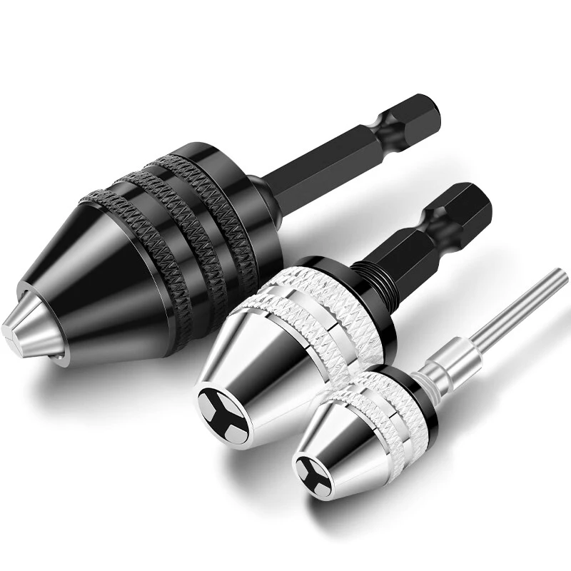 

1PCS Drill Keyless Chuck Screwdriver Impact Driver Adaptor Micro Motor Clamp Mini Chuck Fixture Hex Shank Drill Bits Adapter