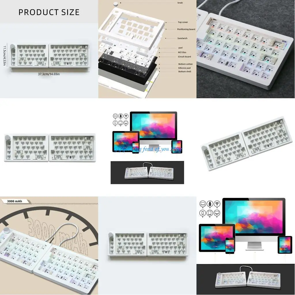 

H9EB Высокопроизводительная механическая клавиатура со светодиодной подсветкой и функциями защиты от ореолов Беспроводная и