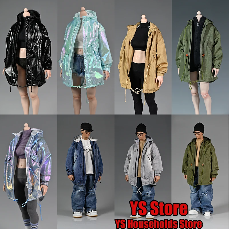 1/6 scala uomo donna soldato utensili larghi giacca a vento cappotto lungo giacca di jeans Top abbigliamento accessorio per corpo Action Figure