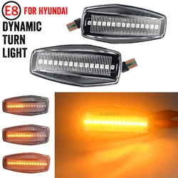 For Hyundai Elantra Sonata Coupe KIA Sportage Rio Sedona LED Dynamic Car Blinker Side Marker Turn Signal Light Lamp Accessories