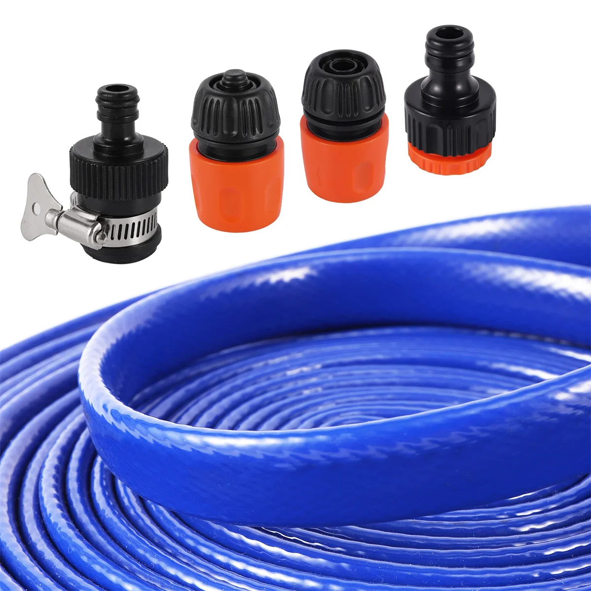 8-Function Water Gun 16mm Hose Kits Garden Agriculture Irrigation Car Washing Water Pipe Yard Lawn Watering Spray Gun Pet Shower