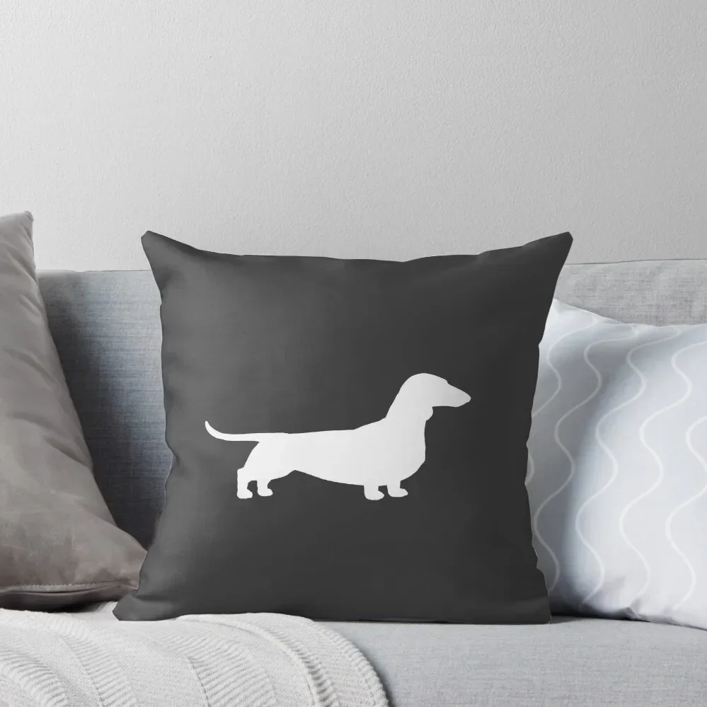 Dachshund Silhouette(s) Wiener Dog Smooth Coated Doxie Throw Pillow Sofa Decorative Covers Marble Cushion Cover pillow