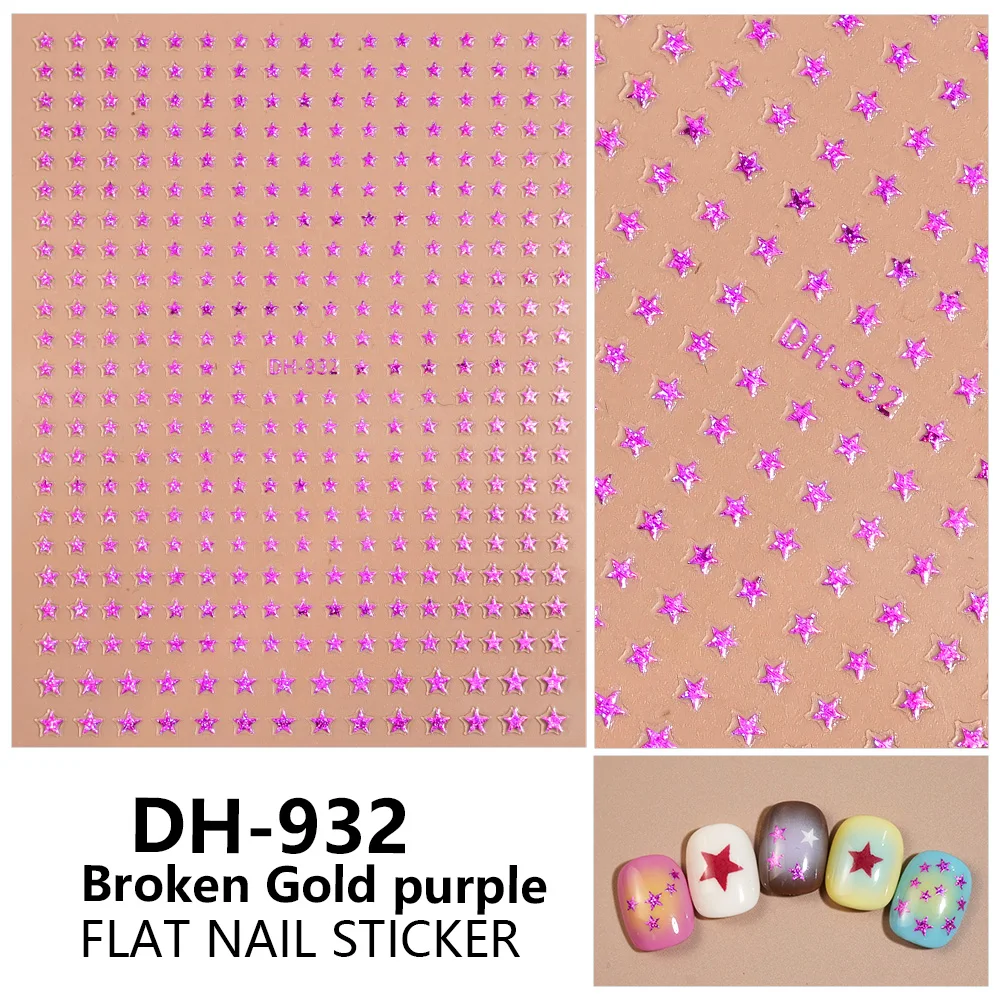 

1/5pcs Star Nail Stickers Gold Purple Pentagram Nail Art Stickers DIY Manicure Self-Adhesive Decoration Decals