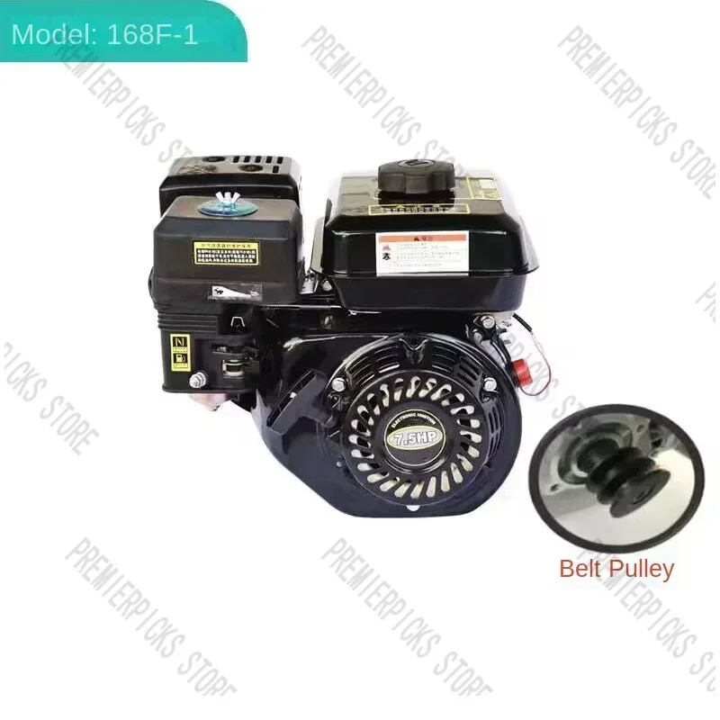 6.5Hp 168F-1 Gasoline Micro Engine 4Kw Four-Stroke Small Power Accessories 196Cc Flat Key Shaft  Structure