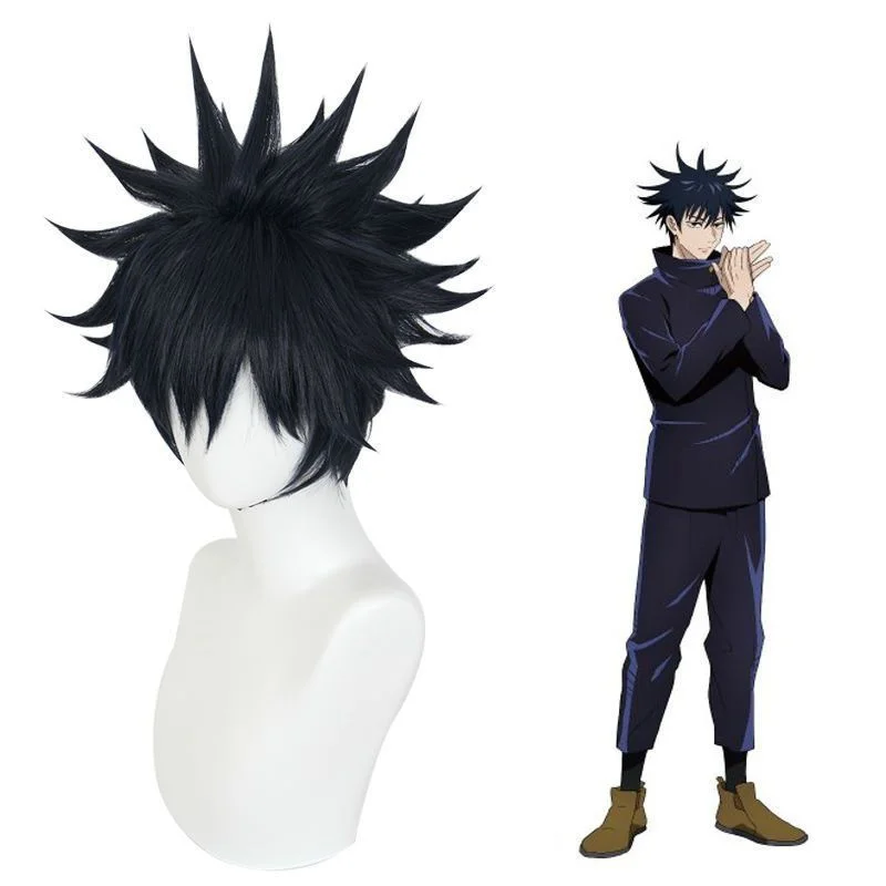 Jujutsu Kaisen Fushiguro Megumi Cosplay Wig Synthetic Short Straight Wig Anime Coser Cute Girl High Quality Wig Halloween Party image 3