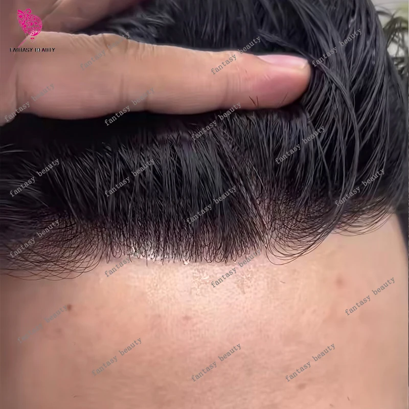 

#5 #3 Brown Natural Hairline 1b50 1b80 Grey Hair Prosthesis Capillary Wig Super Durable Thin Ful PU Male Toupee Human Hair Piece