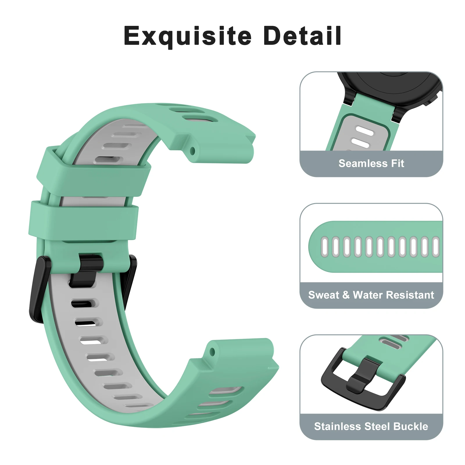 Pulseira de silicone de cor dupla para garmin forerunner 235 220 620 630 735 735xt banda esporte pulseira relógio substituição