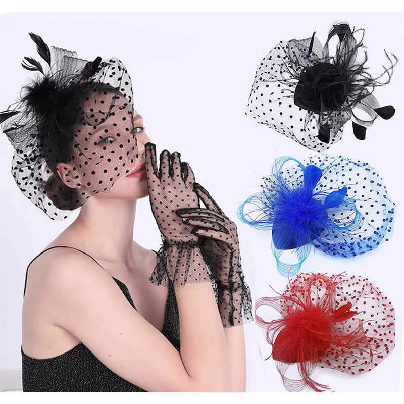

TikTok Viral Feather Hairpin - Crystal Beaded Headpiece, Wedding Guest Hair Jewelry, Retro Headband for Parties & Photoshoots