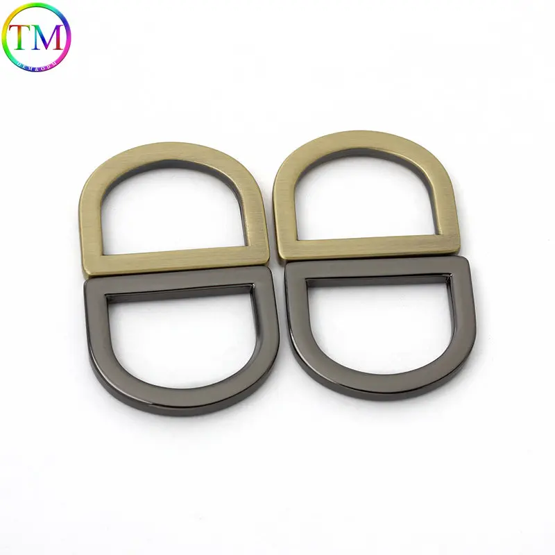 10-50 Pieces Inner Metal Die Casting D Ring For Woman Chain Bag Square Edge Connector Welded D-Rings Bag Hardware Accessories