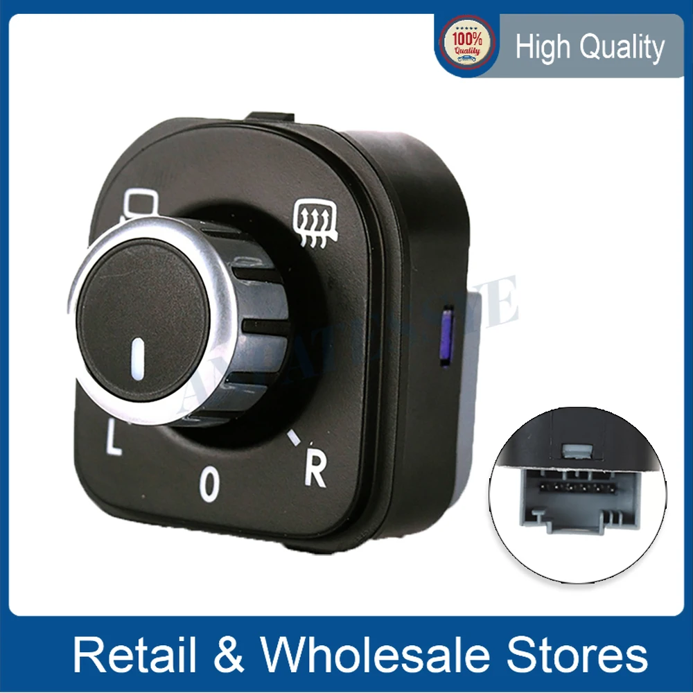 

5ND959565A 5K0959565 5ND 959 565 A Car Side Mirror Adjustment Switch Heat Control for Golf GTI MK5 MK6 for Jetta MK5 Rabbit