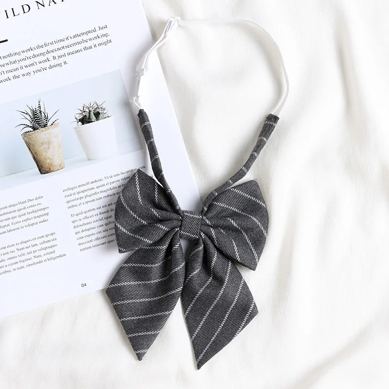 Koreanischer Stil Elegante Krawatten für Herren Geschenke Top-Kleidungszubehör Hochzeit Schwarz Grau Gestreift JK Damen Kragen Schmale Halsfliege – Detail 13