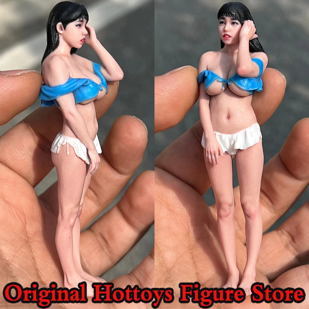 

1/16 Scale Female Soldier Blue Swimsuit Girl Mini Realistic Sculpture Full Set About 10cm Action Figure Model Collection