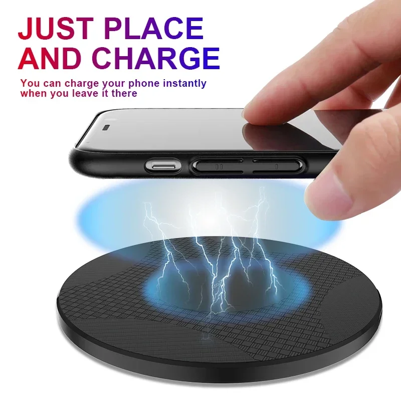 10W Fast Wireless Charger for Motorola Razr 40 Huawei nova 5i Pro Airpods Visible Wireless Charging Pad for Samsung Galaxy S7