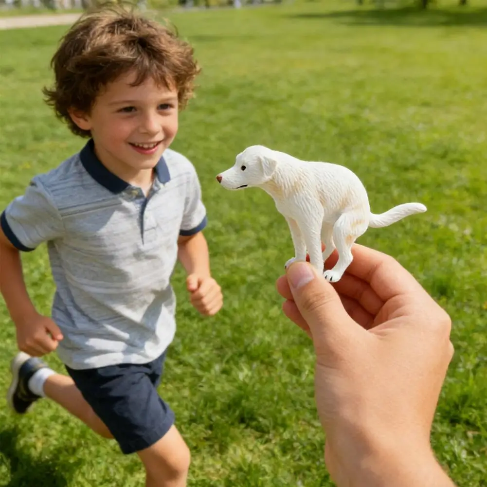 New Realistic Dog Model Ornament Creativity White Exquisite Stripes Crouching Hunting Dog Decorative Toy Home Desktop Ornament