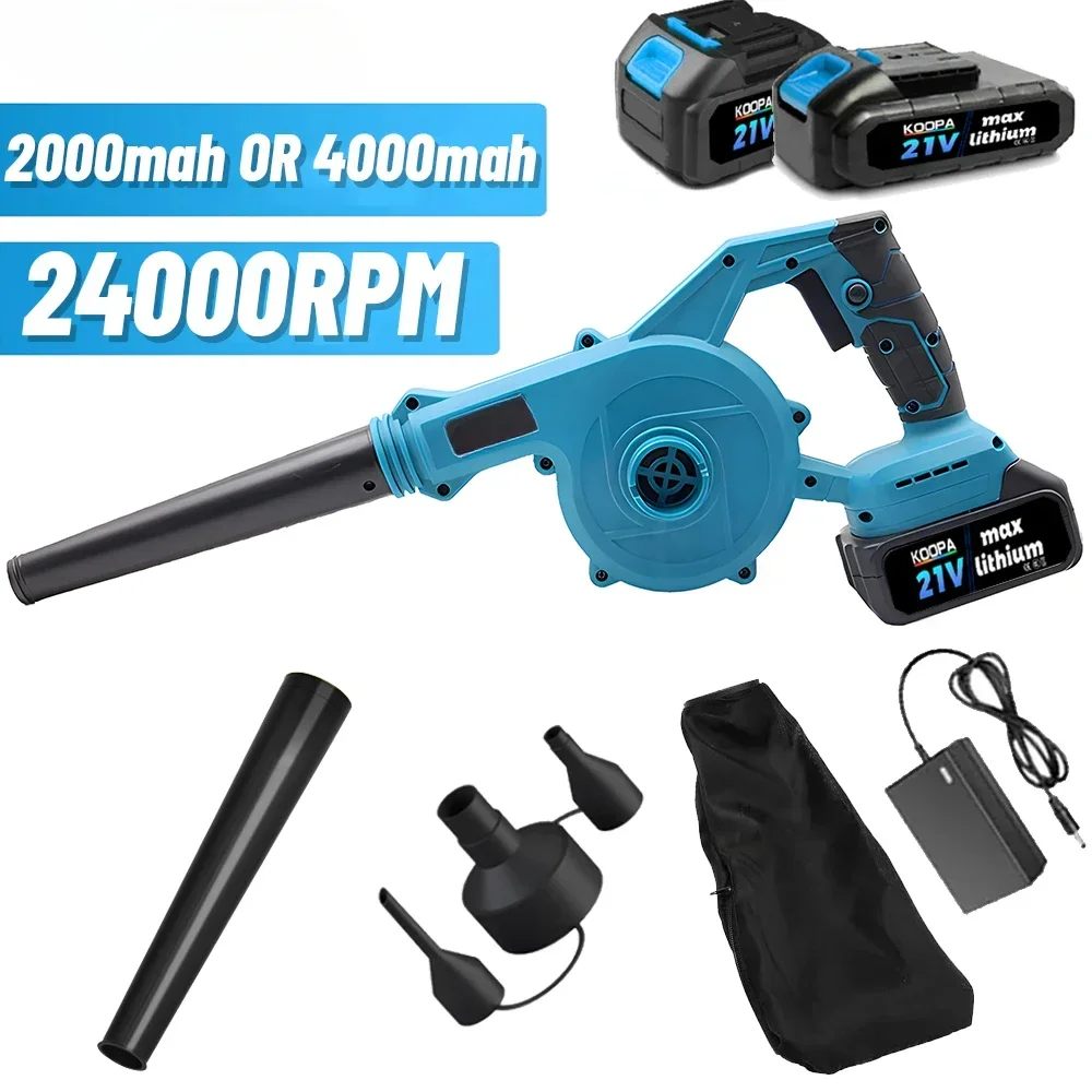 Koopa Tool Mini akumulatorowa dmuchawa do liści do akumulatora Makita 18 V, odkurzacz 150CFM do 120 MPH, dmuchawa elektryczna z uchwytem 2 w 1