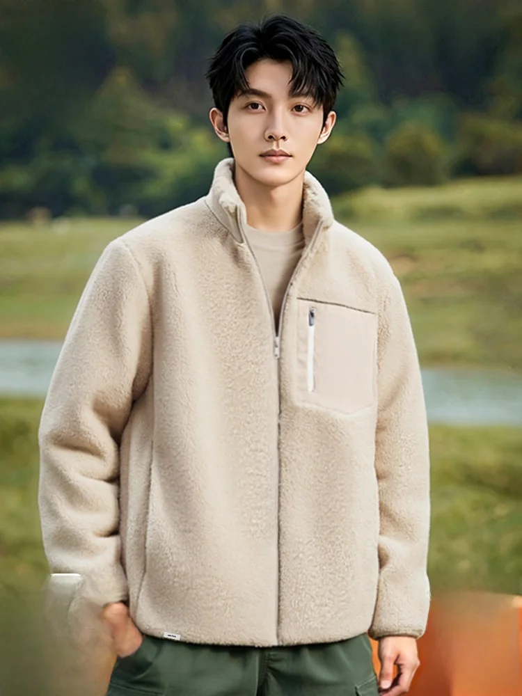 

Winter Thiened Fce Stand Collar Jaet ex Youth Outdoor Warm Zipper Closure Long Sve Coat for Men And ...