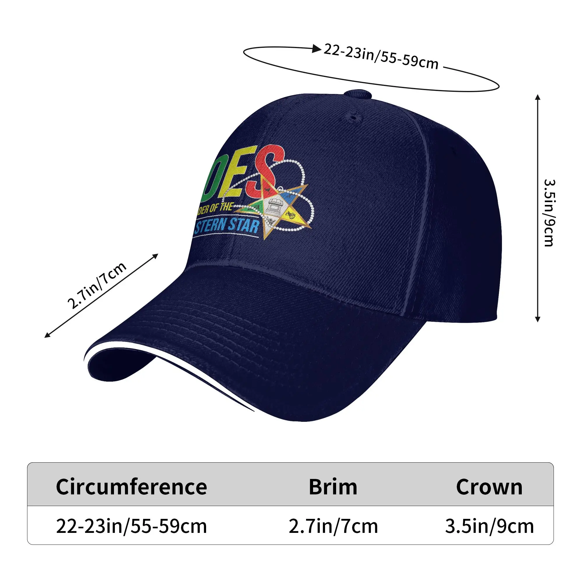 OES Order Of The Eastern Star Casual Baseball Cap  Outdoor Gym Trucker Hat Summer Sun Men Adult Vintage Snapback Cap