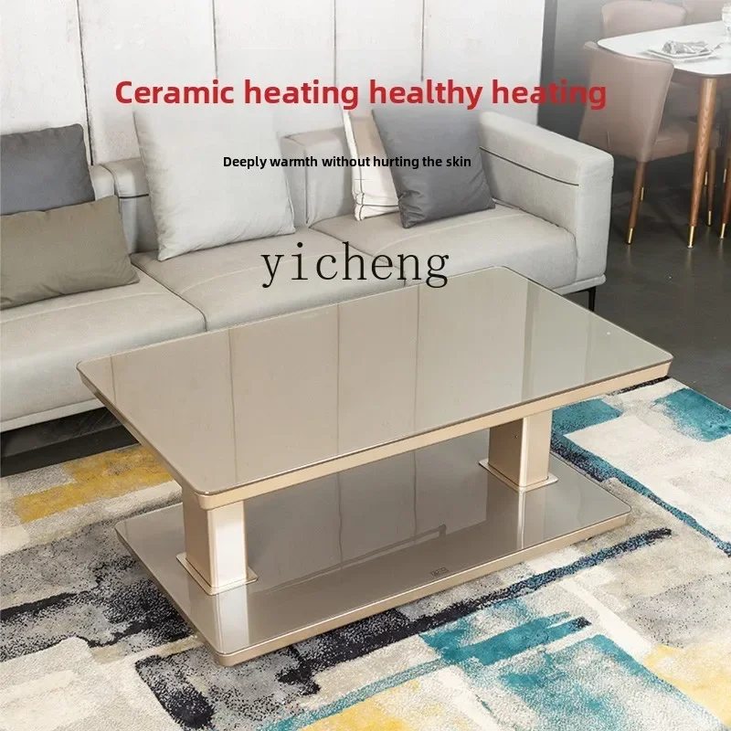 electric heating table electric coffee heating table household rectangular liftable electric stove table