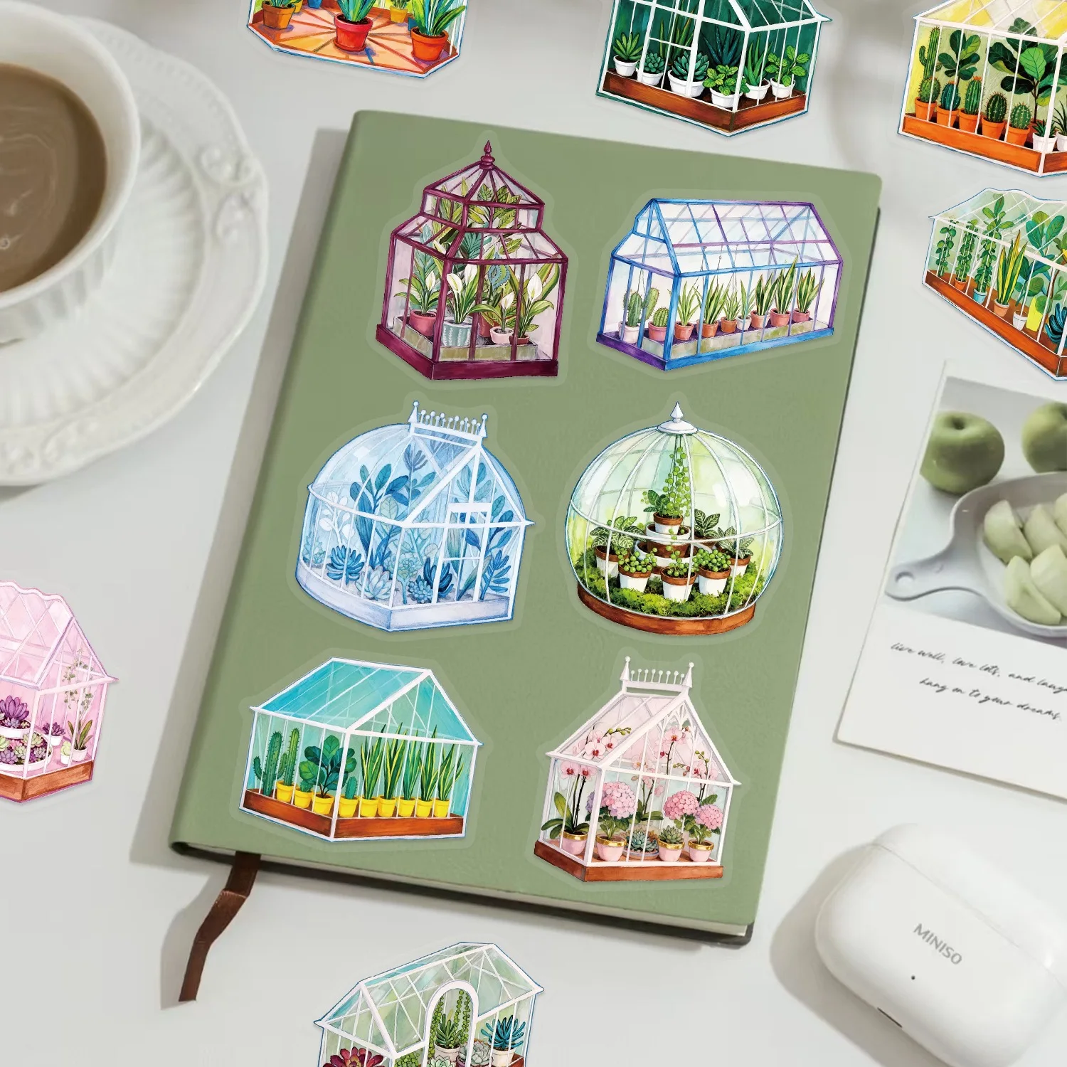 10/50 Stück Garten-Thema Gewächshaus Transparente PET-Blumenaufkleber DIY-Dekoration Schüler-Schreibwaren Gepäck Handy Niedliche Aufkleber