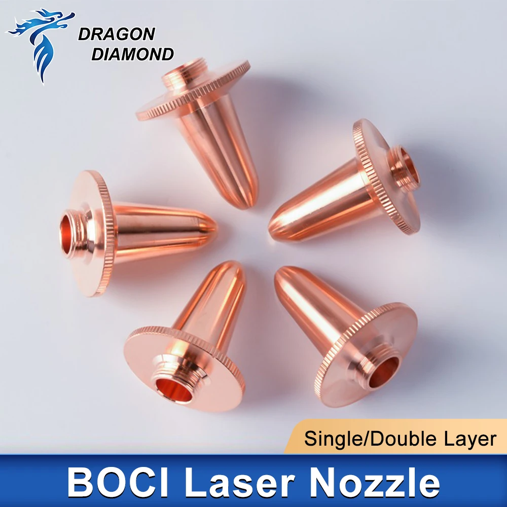 BOCI Laser Nozzle M11 Fiber Laser D27 H34 Laser Cutting Nozzles for Fiber laser cutting machine heads Copper Nozzle