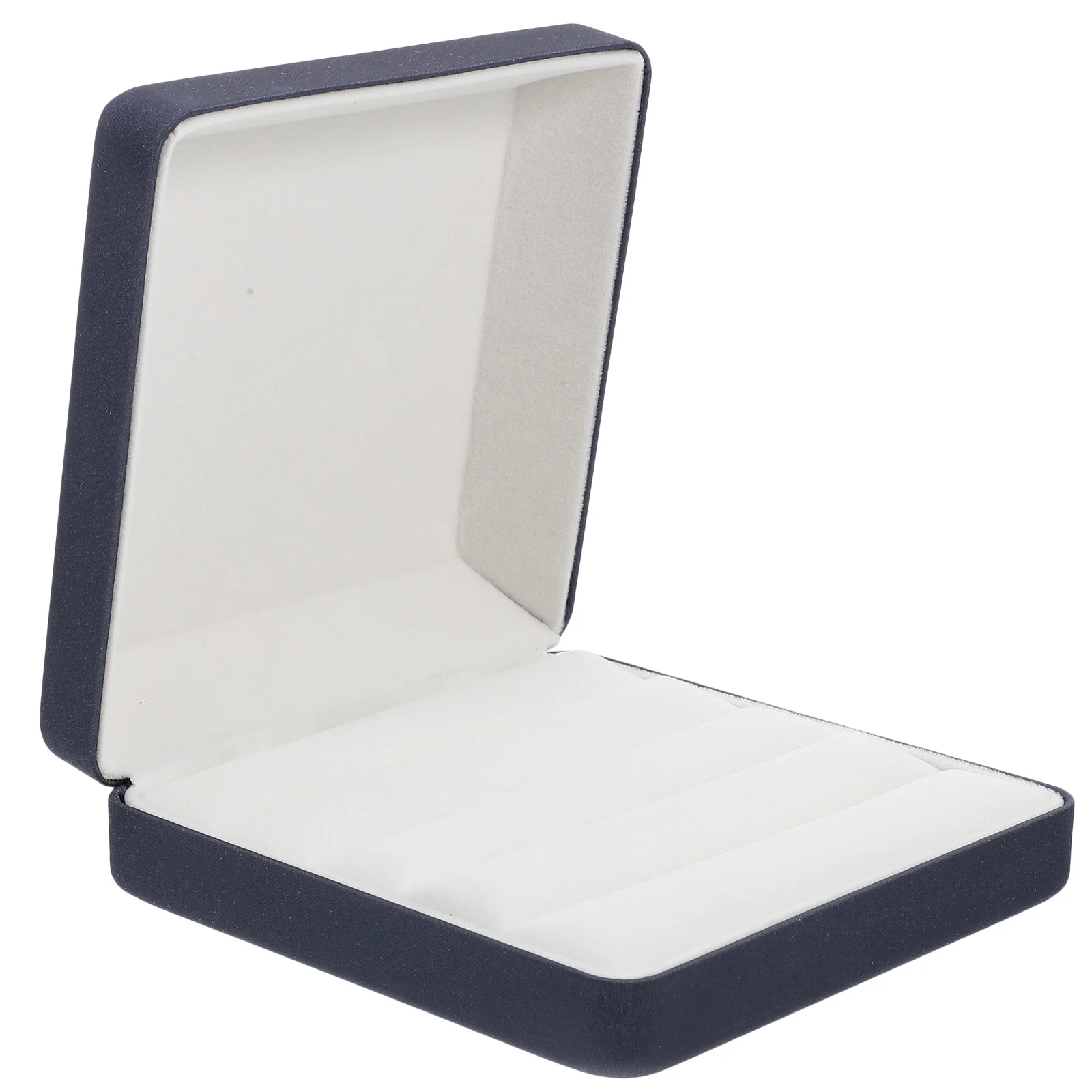Small Ring Organizer Box Portable Jewelry Holder Exquisite PU Storage Case Flannel Lined Elegant Gift for Mother