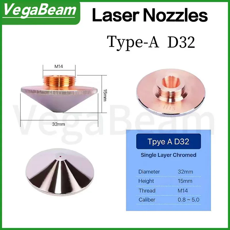 Raytools فوهة الليزر D28 فوهة قطع الألياف فوهة واحدة مزدوجة الطبقة D32mm لرأس الليزر Raytools Precitec WSX Bodor HANS