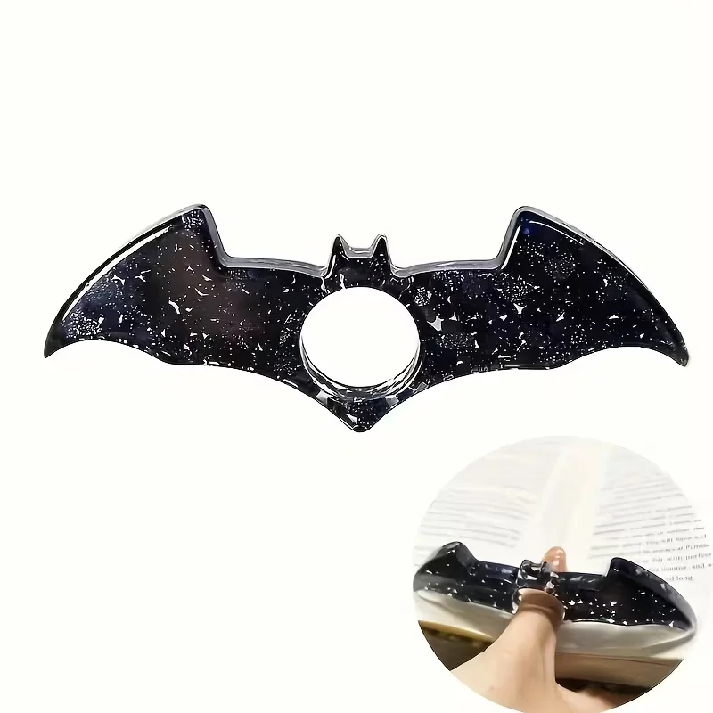 1 Set Acrylic Bat-Shaped Thumb Bookmark, Halloween Gift Book Opener Reading Accessory For Bookworm Teacher Students Book Lovers - view 6