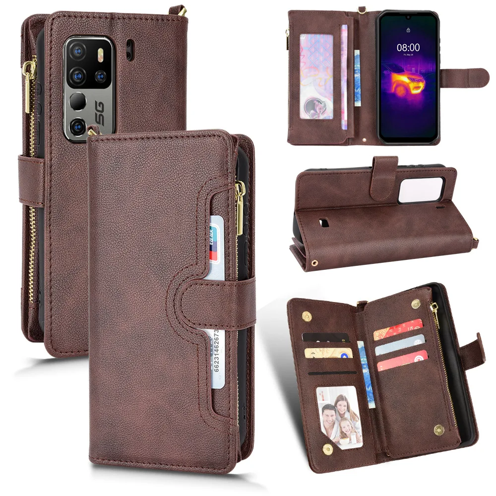 

Wallet Zipper Flip Leather Case For Moto G52j G60S G Power E40 E30 E20 Slot Lanyard Zipper Wallet Phone Case