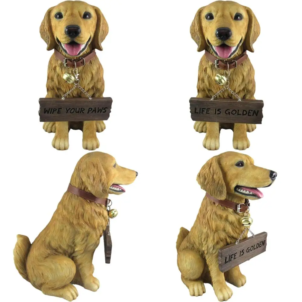 

Реалистичная статуя золотистого ретривера, высота 12,75 дюйма, реалистичная фигурка собаки с двусторонним знаком