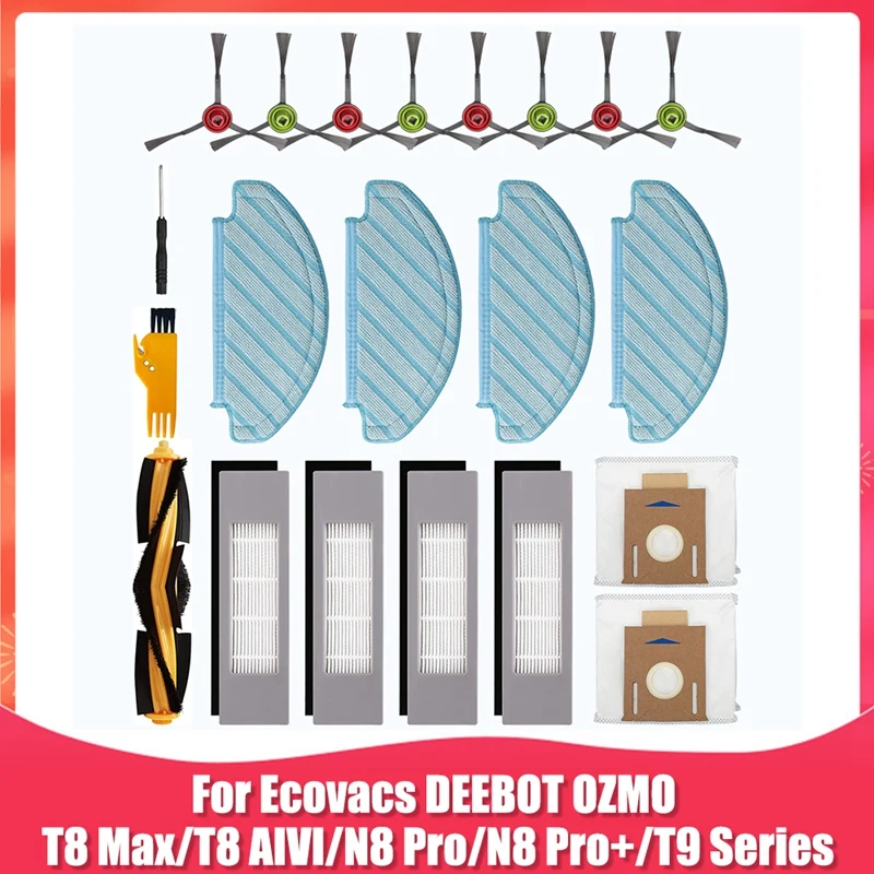 

Замена комплекта аксессуаров для Ecovacs DEEBOT OZMO T8 T9 Series T8 AIVI T8 Max N8 Pro N8 Pro + робот-пылесос