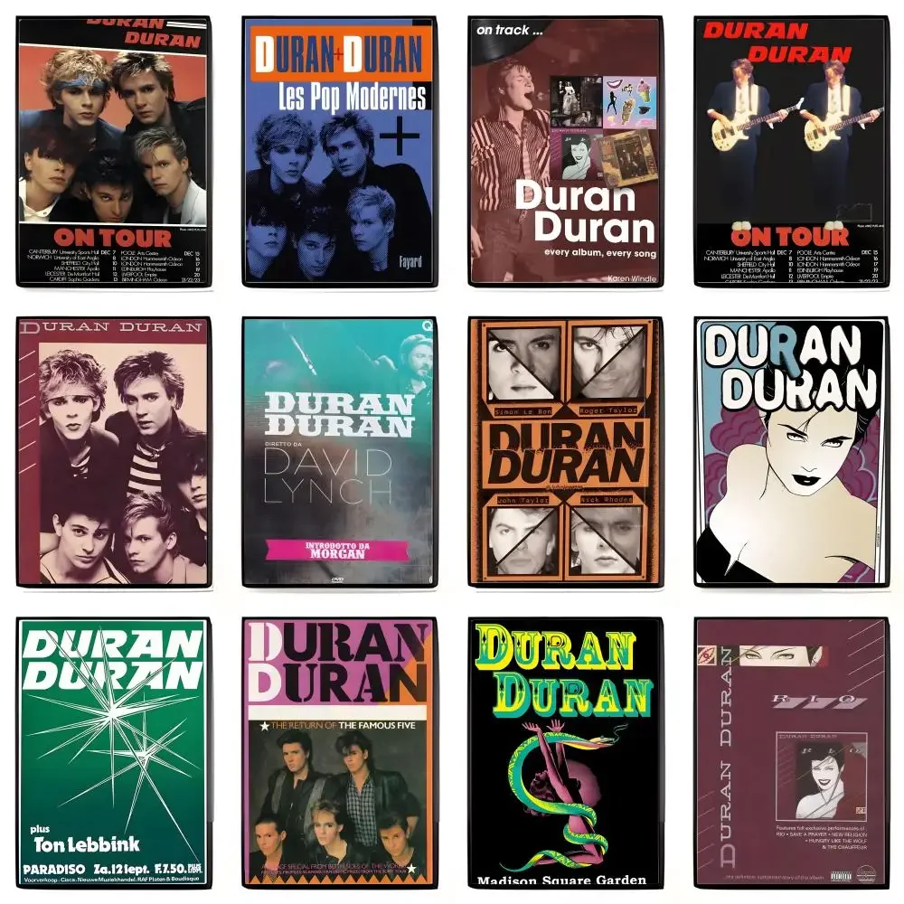 Póster de la banda D-duran Duran-n, pegatina autoadhesiva artística impermeable, decoración de pared para dormitorio, cafetería