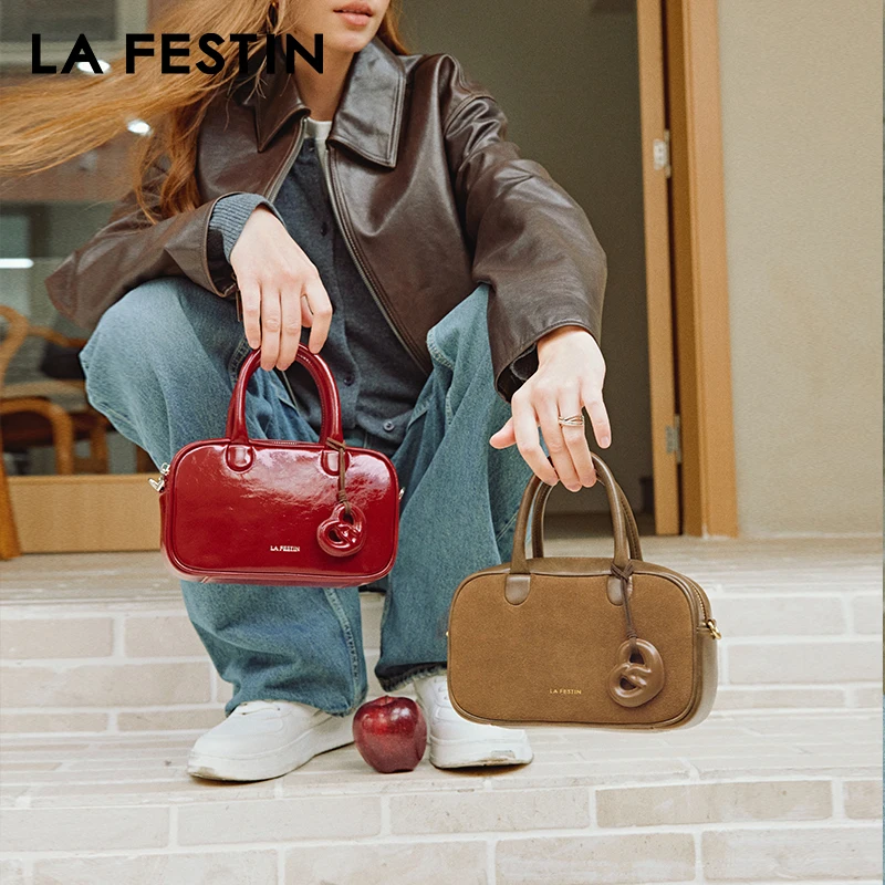 LA FESTIN Original Brand 2025 New Handbag Women Fashion Designer Shoulder Crossbody Bag lady Leather Bag Classic Retro Bag