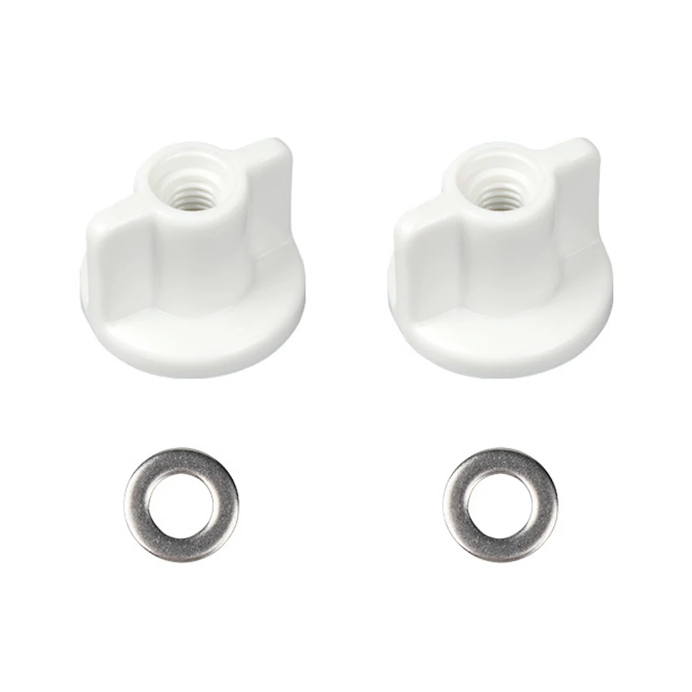 For Bathroom Maintenance White Toilet Seat Fittings Back Nut Set Plastic And Metal Mix Quick Installation Design