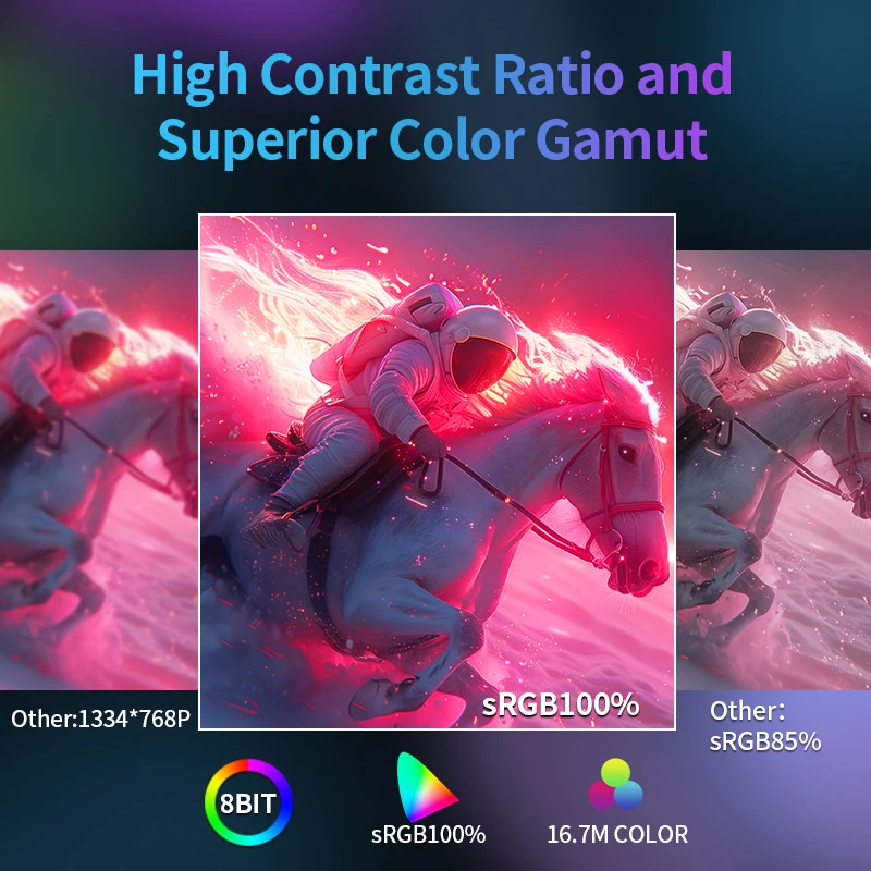 شاشة كمبيوتر 27 بوصة 2K QHD (260 × 1440)، شاشة ألعاب 120 هرتز، 1 مللي ثانية بدون إطار، FreeSync، 98% sRGB، 178 °   زاوية عرض واسعة، عرض