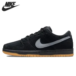 Nike Dunk Sb Pro Skateboarding Shoes for Men and Women Unisex Black Silver